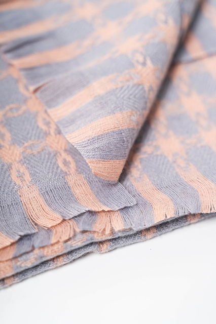 复古柔软仿羊绒链条图案休闲围巾 105-4